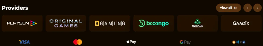 Rolldorado Casino Game Providers